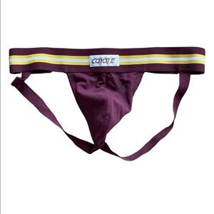 Mens Coyote Jock Strap, Maroon, Medium